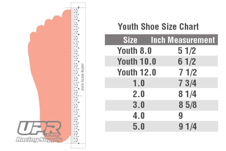 Youth Shoe Size Chart Sizing Chart