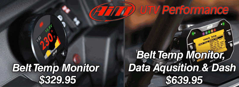 AIM MX UTV Dash & Belt Temp Monitor