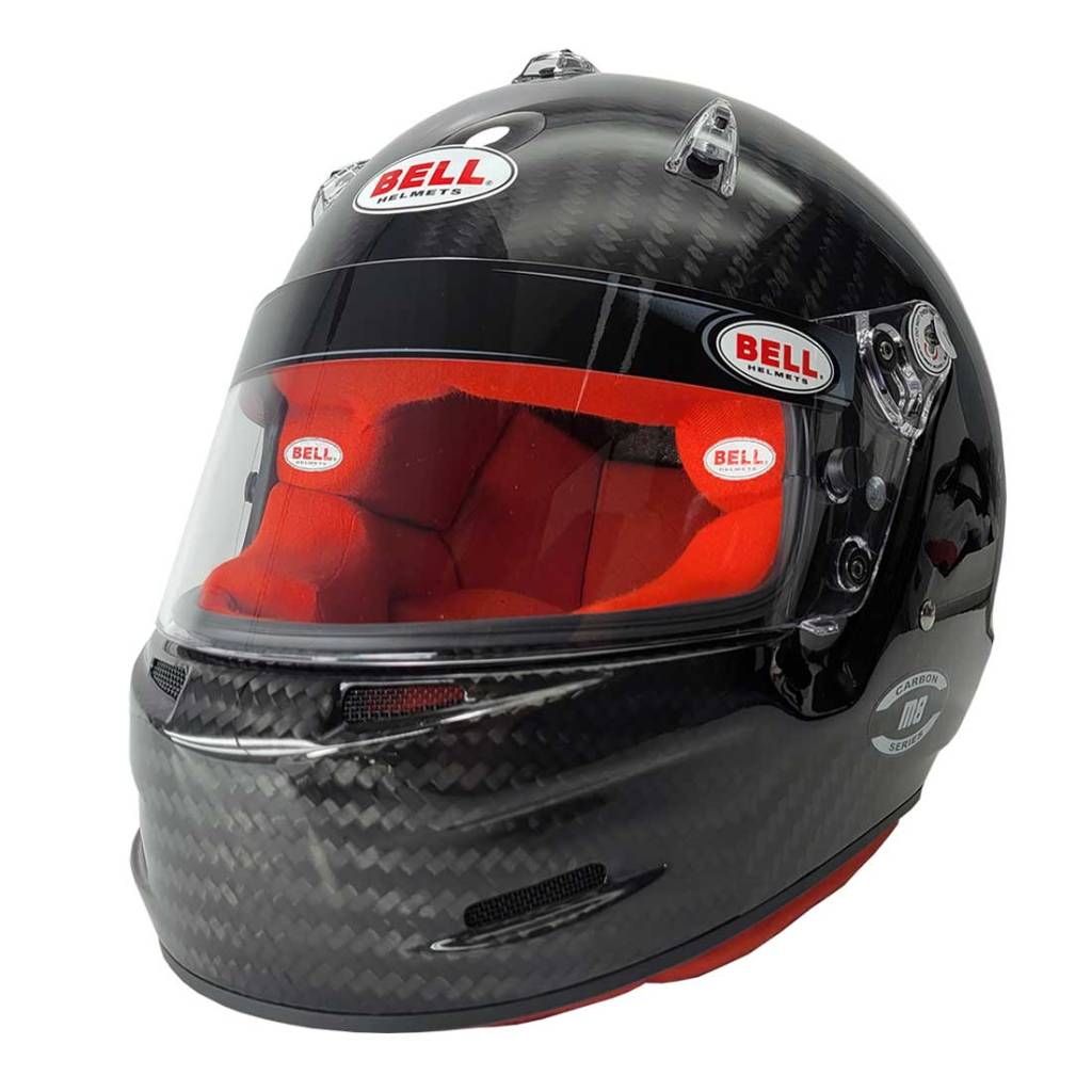 Bell M.8 Carbon Racing Helmet Red Interior