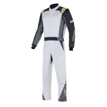 Alpinestars - Atom Suit Boot Cut Racing Suit SFI 44 Silver/Anthracite/Yellow Flou - Image 1