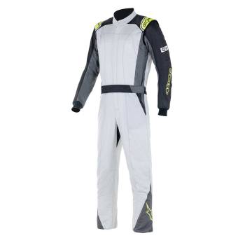 Alpinestars - Atom Suit Boot Cut Racing Suit SFI 50 Silver/Anthracite/Yellow Flou - Image 1