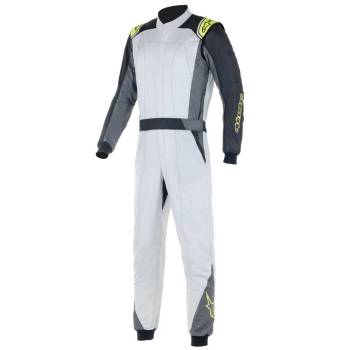 Alpinestars - Atom Suit Racing Suit FIA 48 Silver/Anthracite/Yellow Flou - Image 1