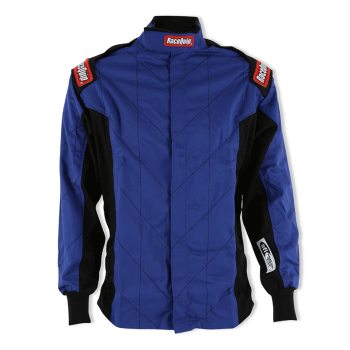 RaceQuip - Racequip Chevron 2pc Racing Suit SFI 3.2a/5 Small Blue Jacket - Image 1