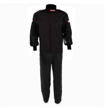 RaceQuip - Racequip Youth 2 Piece Racing Suit SFI 3.2a/1 Medium Black Pants - Image 1