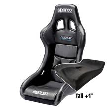 Sparco QRT-R Racing Seat, Vinyl Seat Cover,  Tall UPR Seat Pad