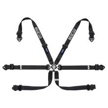 Sparco 6 pt  2"X2" Cam Lock Pull Down Racing Harness  Black