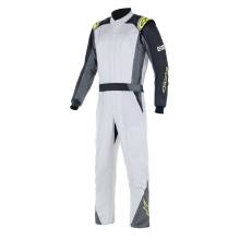 Atom Suit Boot Cut Racing Suit SFI 50 Silver/Anthracite/Yellow Flou